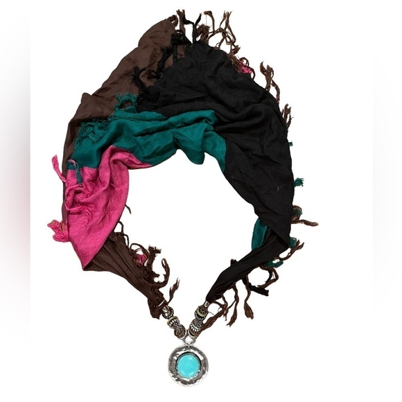 Vintage Turquoise Medallion Shawl - Picture 1 of 5